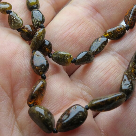 Authentic Amber Teething Unisex Necklace 12.5" Infant/Baby Premium Quality - Picture 3 of 5